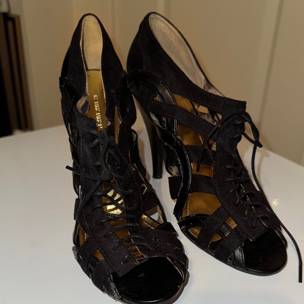 H&M Black Lace Stiletto Heels